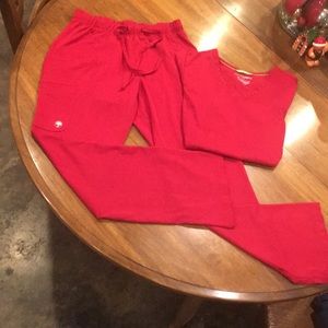 Women’s Red HH Works Healing Hands Scrubs